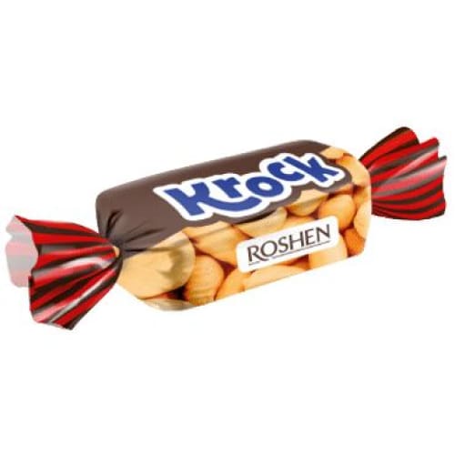 KROCK Glazed Candies with Peanut Butter Paste (weighed) 17.64 oz. (500 g.) - ROSHEN