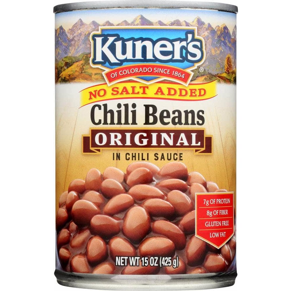 Kuners Kuner's Original Chili Beans in Chili Sauce No Salt Added, 15 Oz
