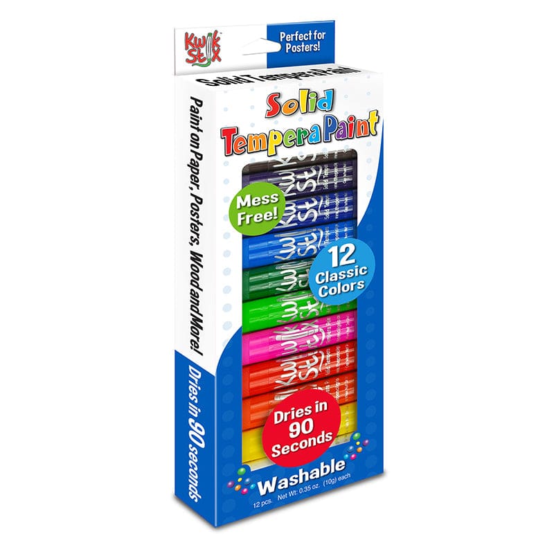 Kwik Stix Tempera Paint 12Pk Prime Colors (Pack of 3) - Paint - The Pencil Grip