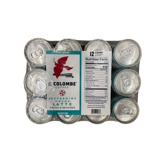 La Colombe Peppermint Mocha Draft Latte 12 x 9 oz. - La Colombe