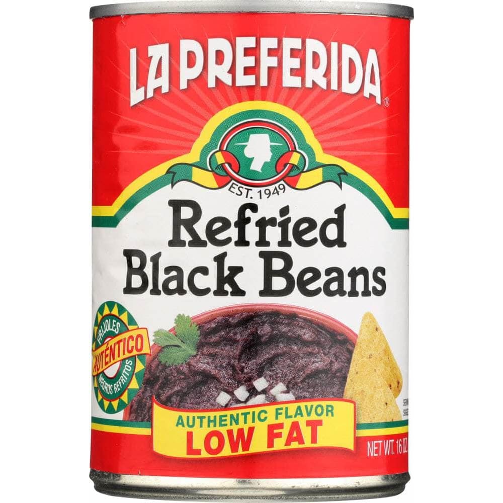 La Preferida La Preferida Refried Black Beans Authentic Flavor 99% Fat Free, 16 oz