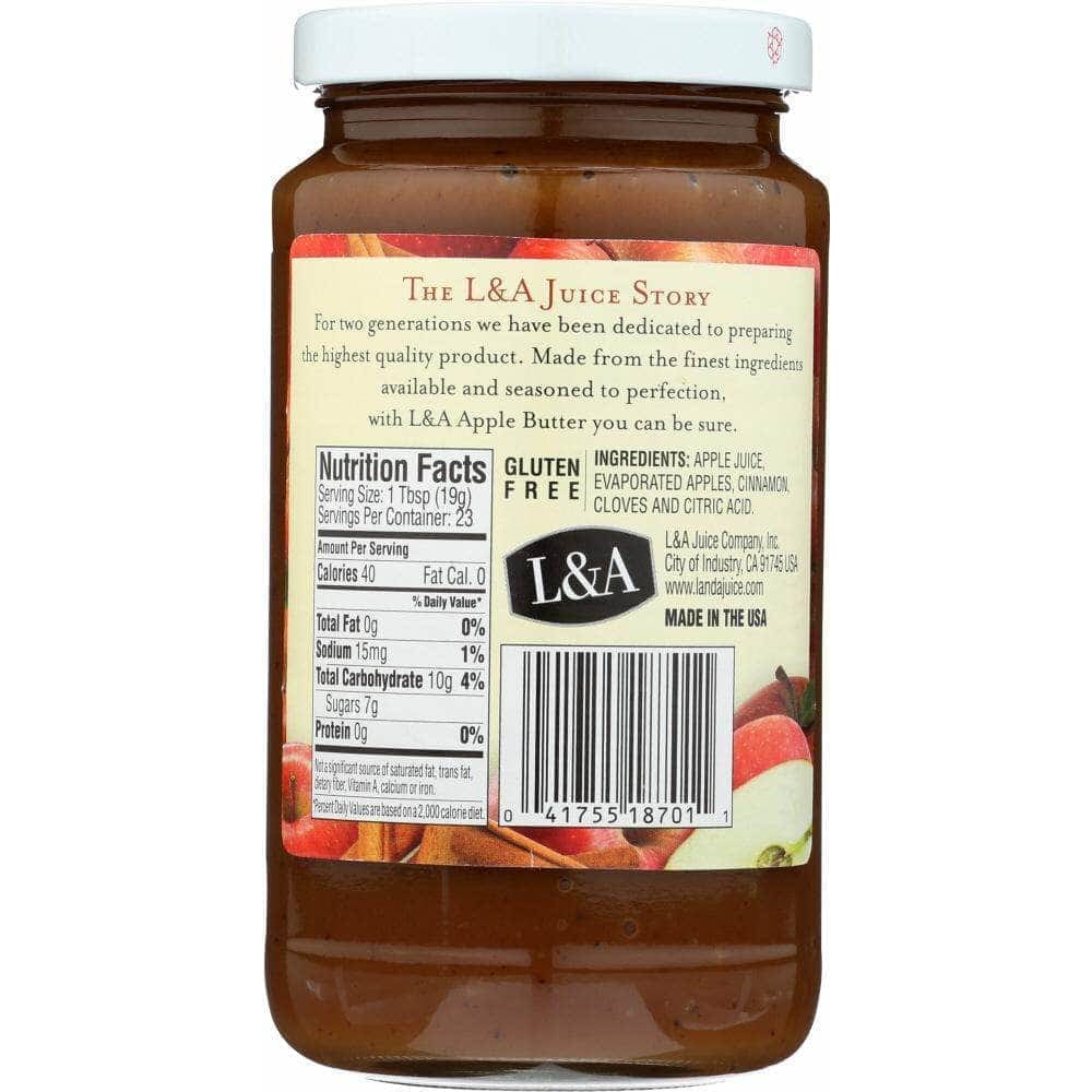 L & A Juice L&A Pure Unsweetened Apple Butter, 16 oz