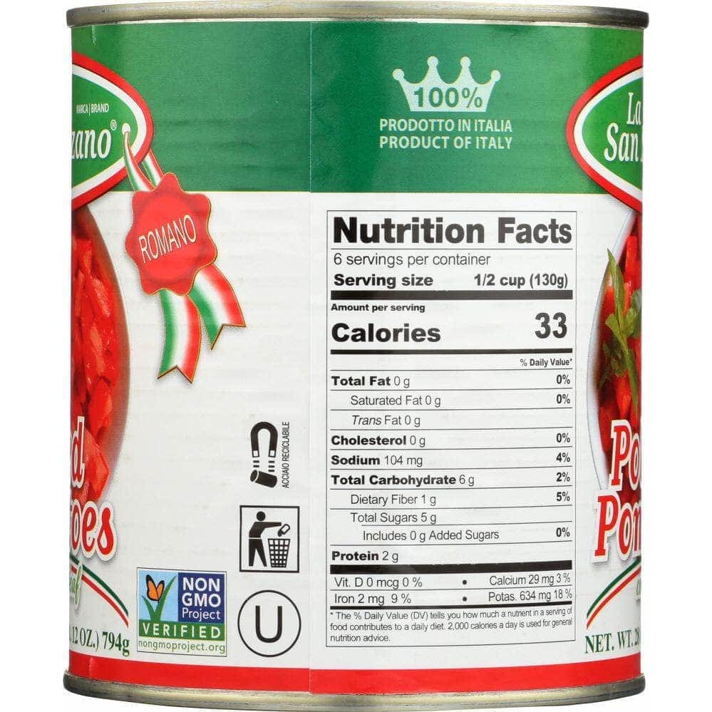 La San Marzano La San Marzano Diced Tomatoes with Basil Leaf, 28 fl oz