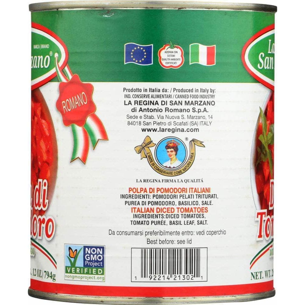 La San Marzano La San Marzano Diced Tomatoes with Basil Leaf, 28 fl oz