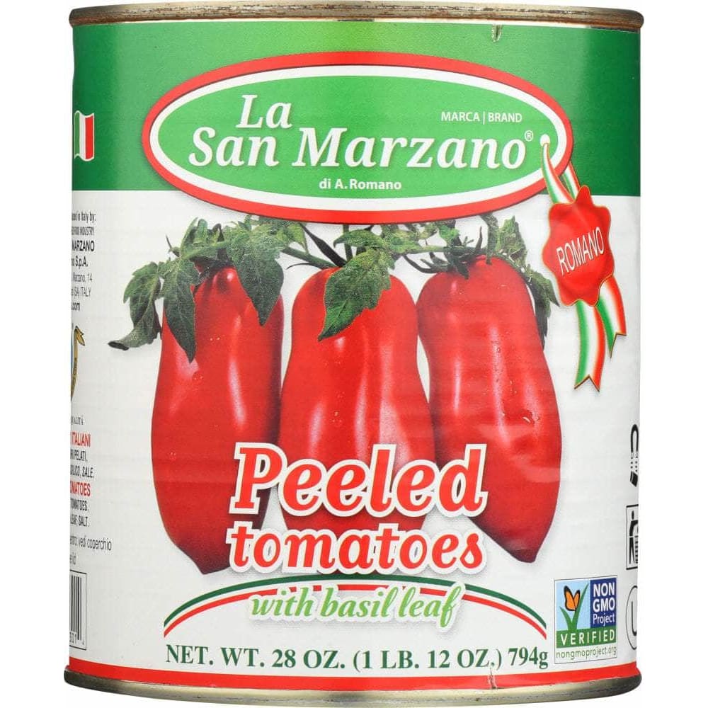 La San Marzano La San Marzano Peeled Tomatoes with Basil Leaf, 28 fl oz