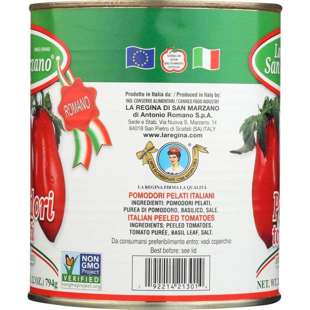 La San Marzano La San Marzano Peeled Tomatoes with Basil Leaf, 28 fl oz