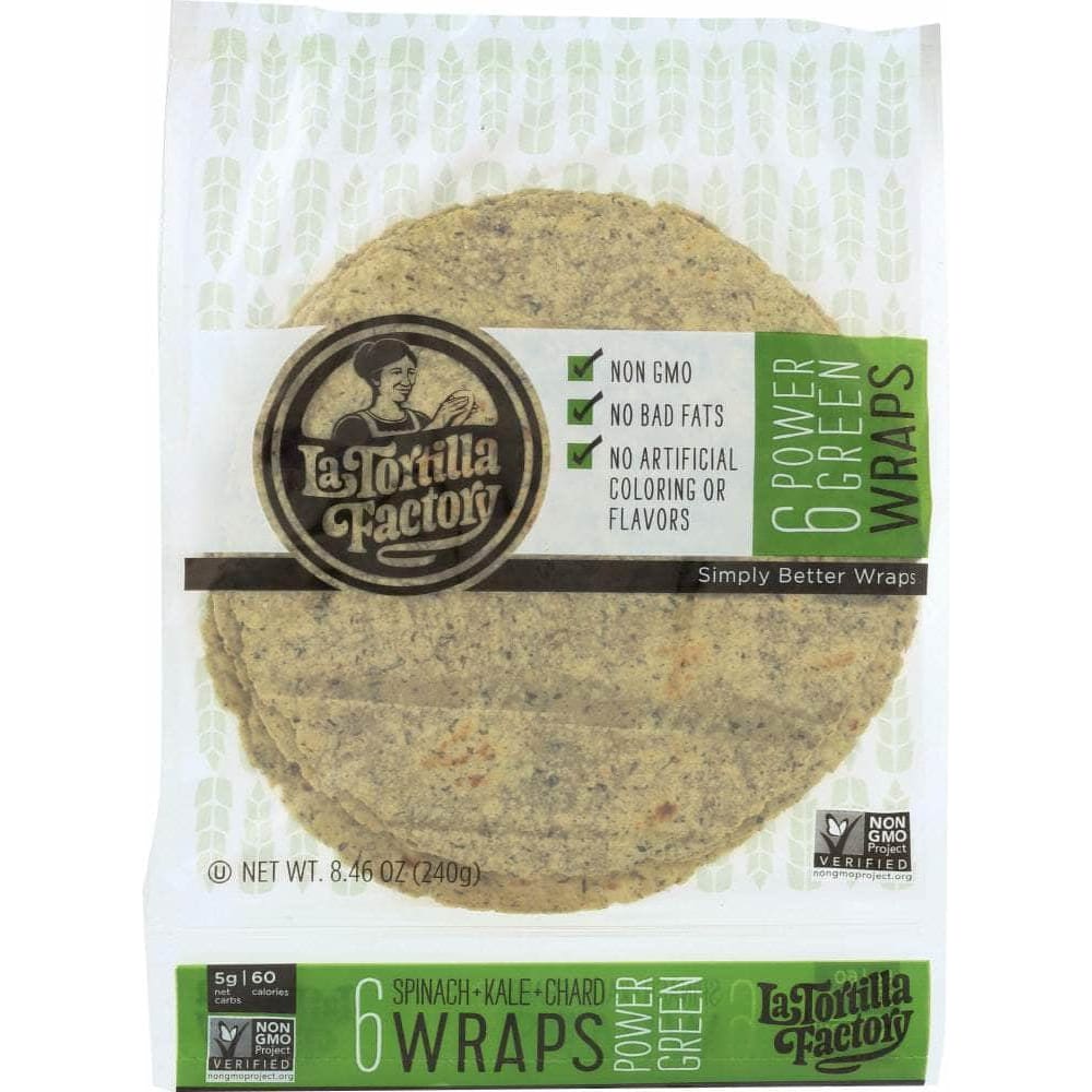 La Tortilla Factory La Tortilla Factory Power Green Tortilla Wraps, 8.46 oz