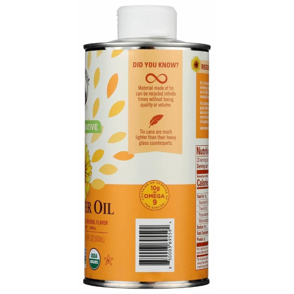 LA TOURANGELLE La Tourangelle Organic Regenerative Sunflower Oil, 500 Ml