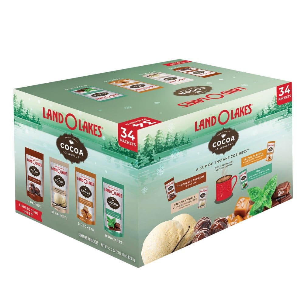 Land O’Lakes Cocoa Classics Hot Cocoa Mix Variety Pack (34 pk.) - Cocoa - Land