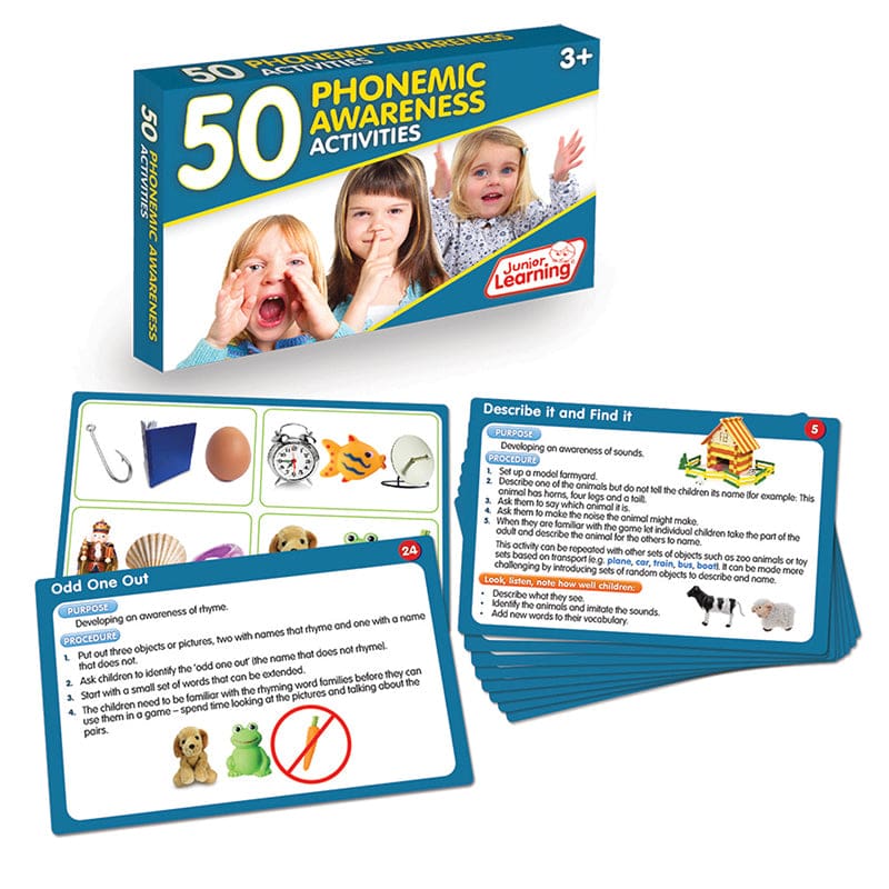 Lang Arts Activity Cards Phonemic Awareness (Pack of 3) - Phonics - Junior Learning