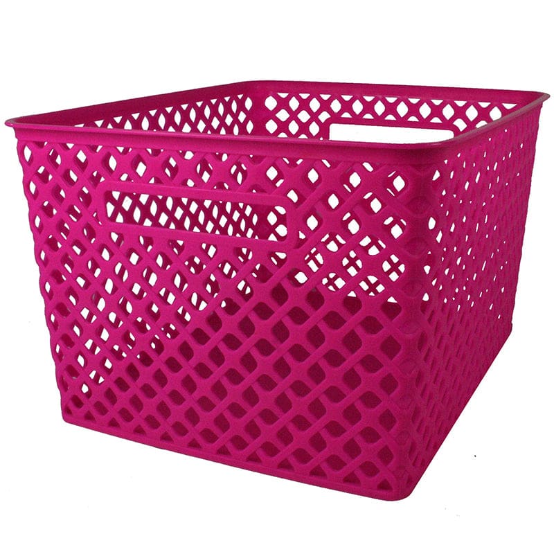 Large Hot Pink Woven Basket (Pack of 3) - Storage Containers - Romanoff Products