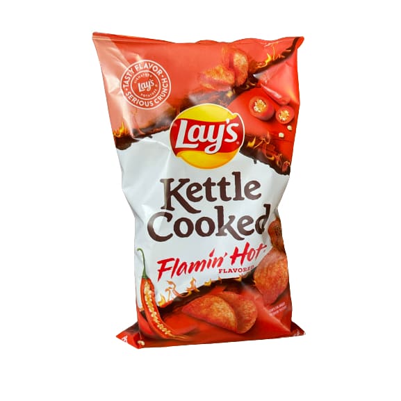 Lays Kettle Cooked Flamin Hot Flavored Potato Chips 8 Oz Bag Shelhealth 4849