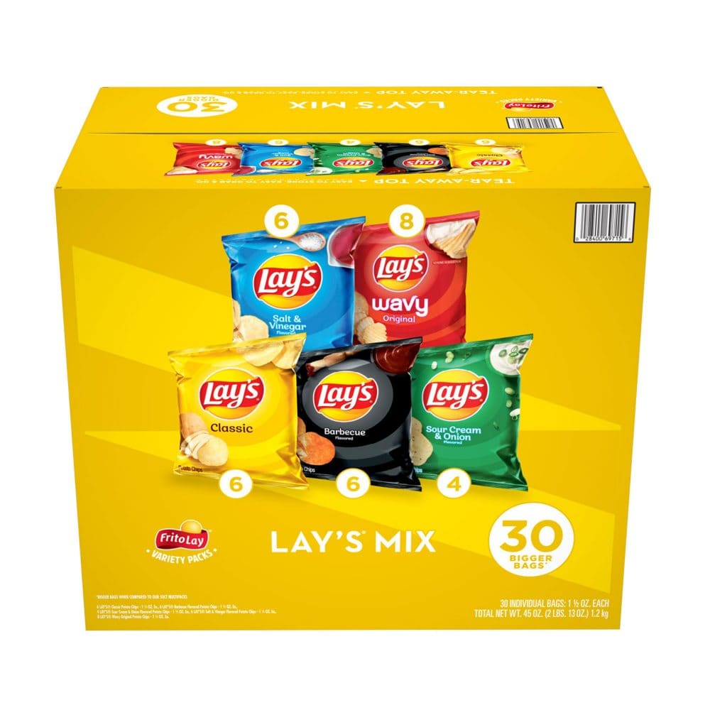 Lay’s Mix Potato Chips Variety Pack (30 pk.) - Chips - Lay’s Mix