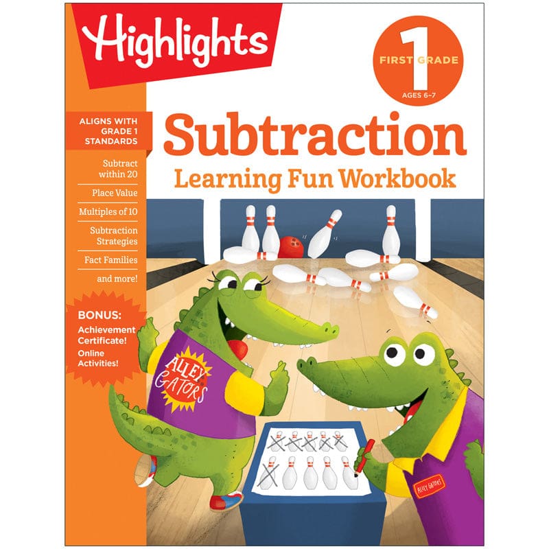 Learning Fun Workbooks Gr 1 Subtraction Highlights (Pack of 10) - Addition & Subtraction - Highlights For Children