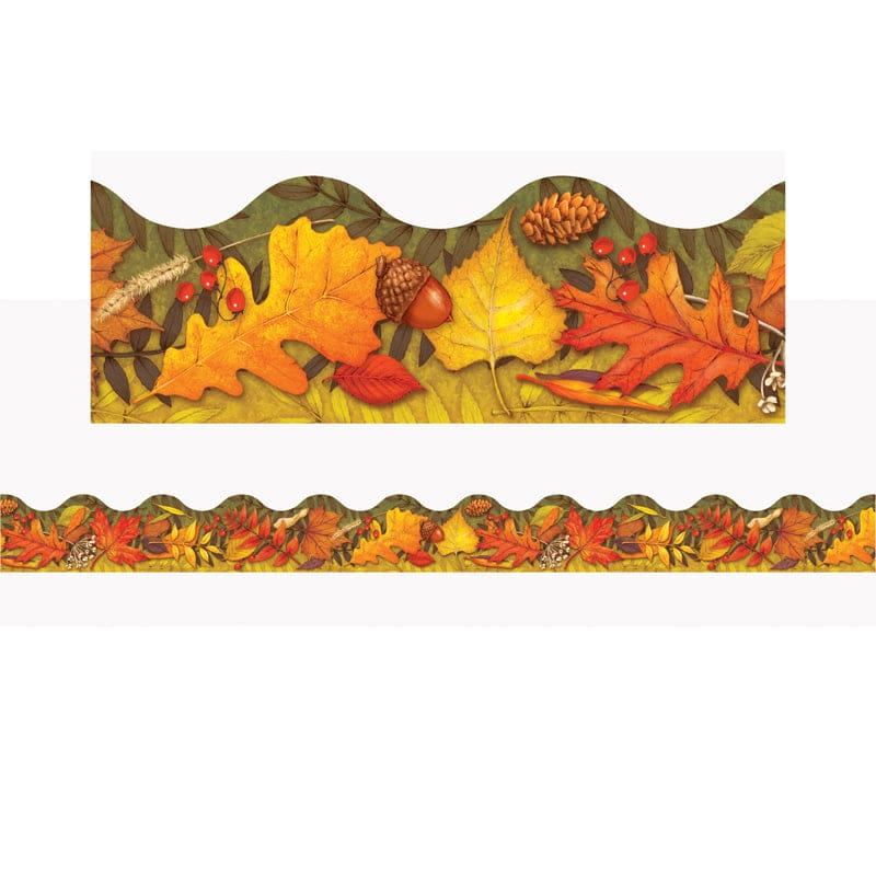 Leaves Of Autumn Trimmers Scalloped Edge 12/Pk 2.25 X 39 Total (Pack of 10) - Border/Trimmer - Trend Enterprises Inc.