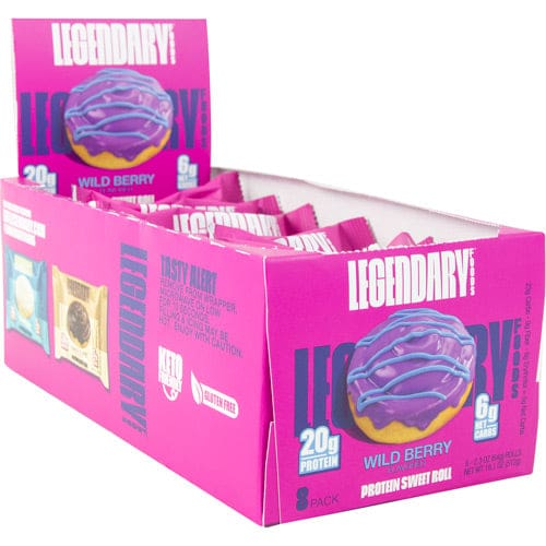 Legendary Foods Protein Sweet Roll Wild Berry 8 ea - Legendary Foods