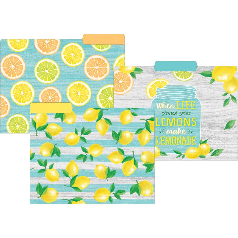 Lemon Zest File Folders (Pack of 3) - Folders - Teacher Created Resources