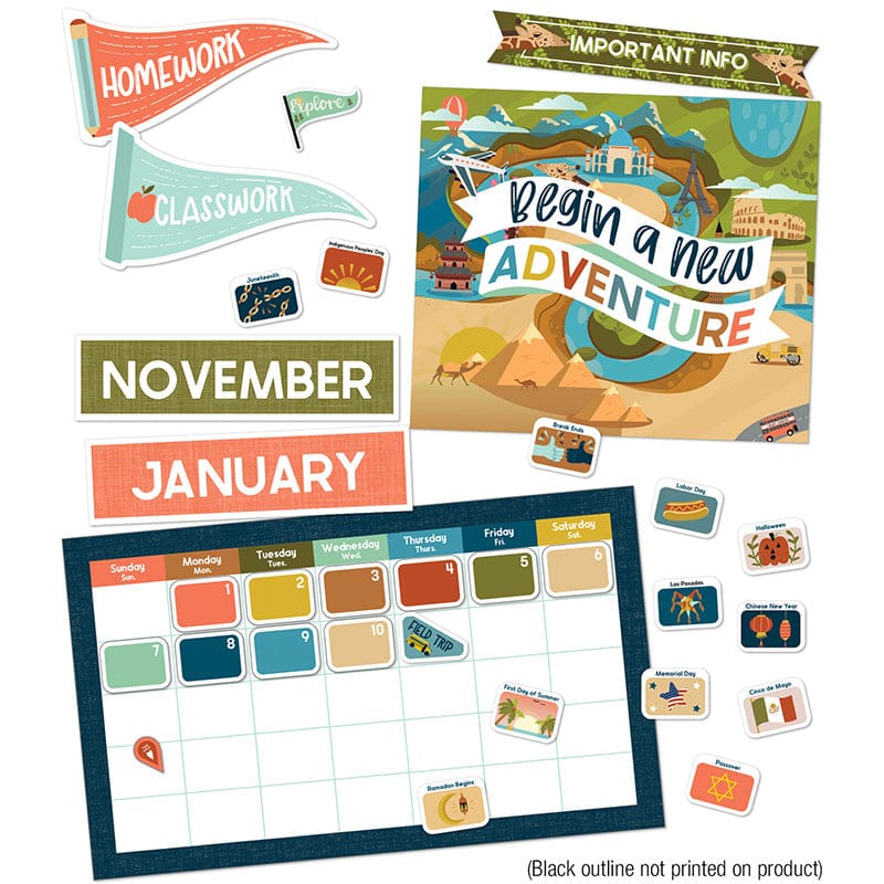 Lets Explore Calendar Bulletin Set Lets Explore (Pack of 3) - Calendars - Carson Dellosa Education