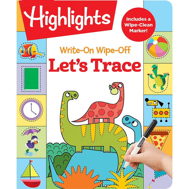 Lets Trace Dry Erase Activity Book (Pack of 6) - Handwriting Skills - Highlights For Children