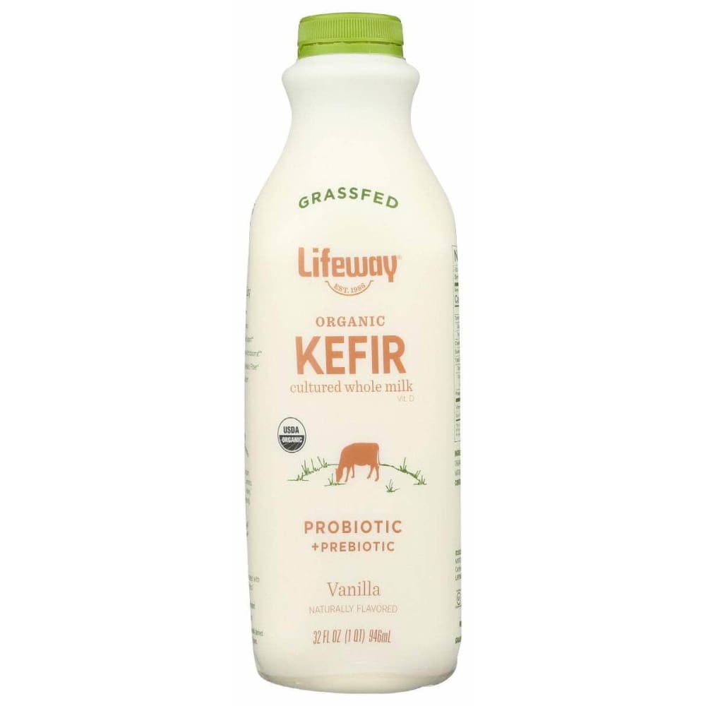 LIFEWAY Grocery > Refrigerated LIFEWAY: Organic Vanilla Whole Milk Grassfed Kefir, 32 oz