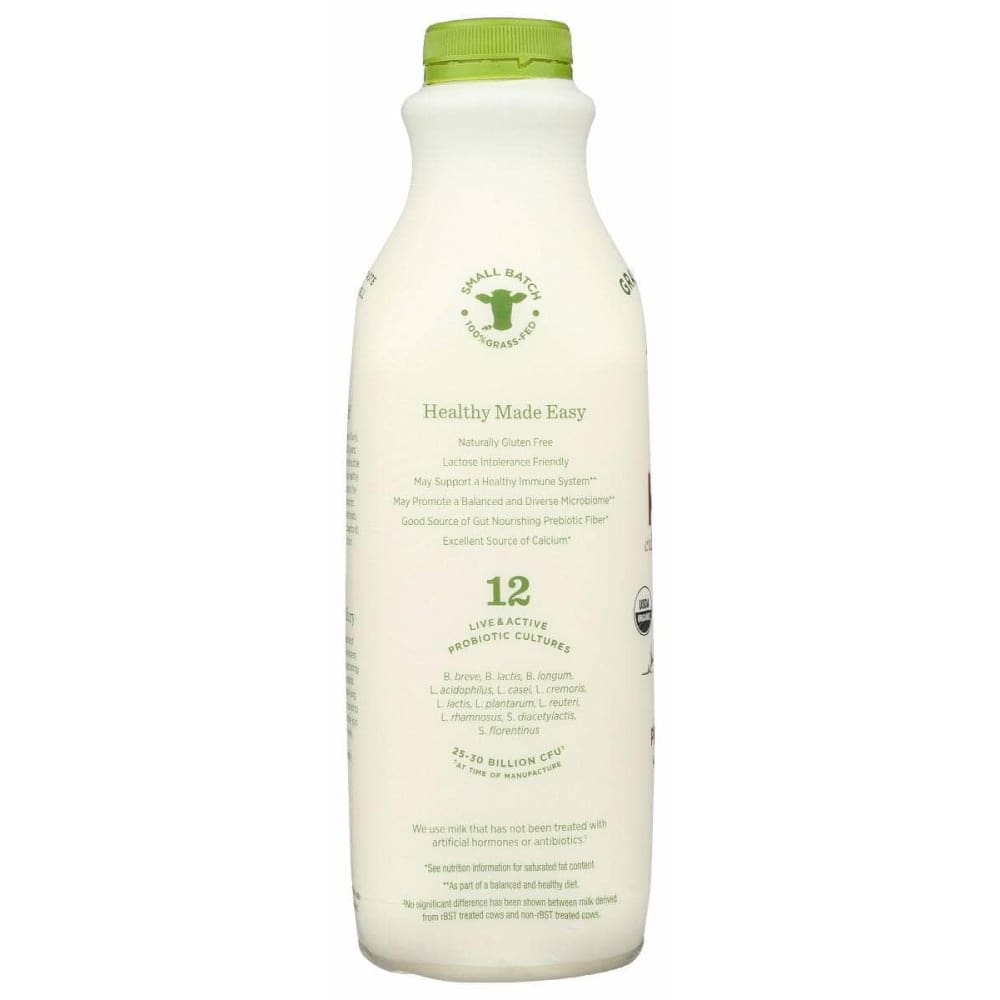 LIFEWAY Grocery > Refrigerated LIFEWAY: Organic Vanilla Whole Milk Grassfed Kefir, 32 oz