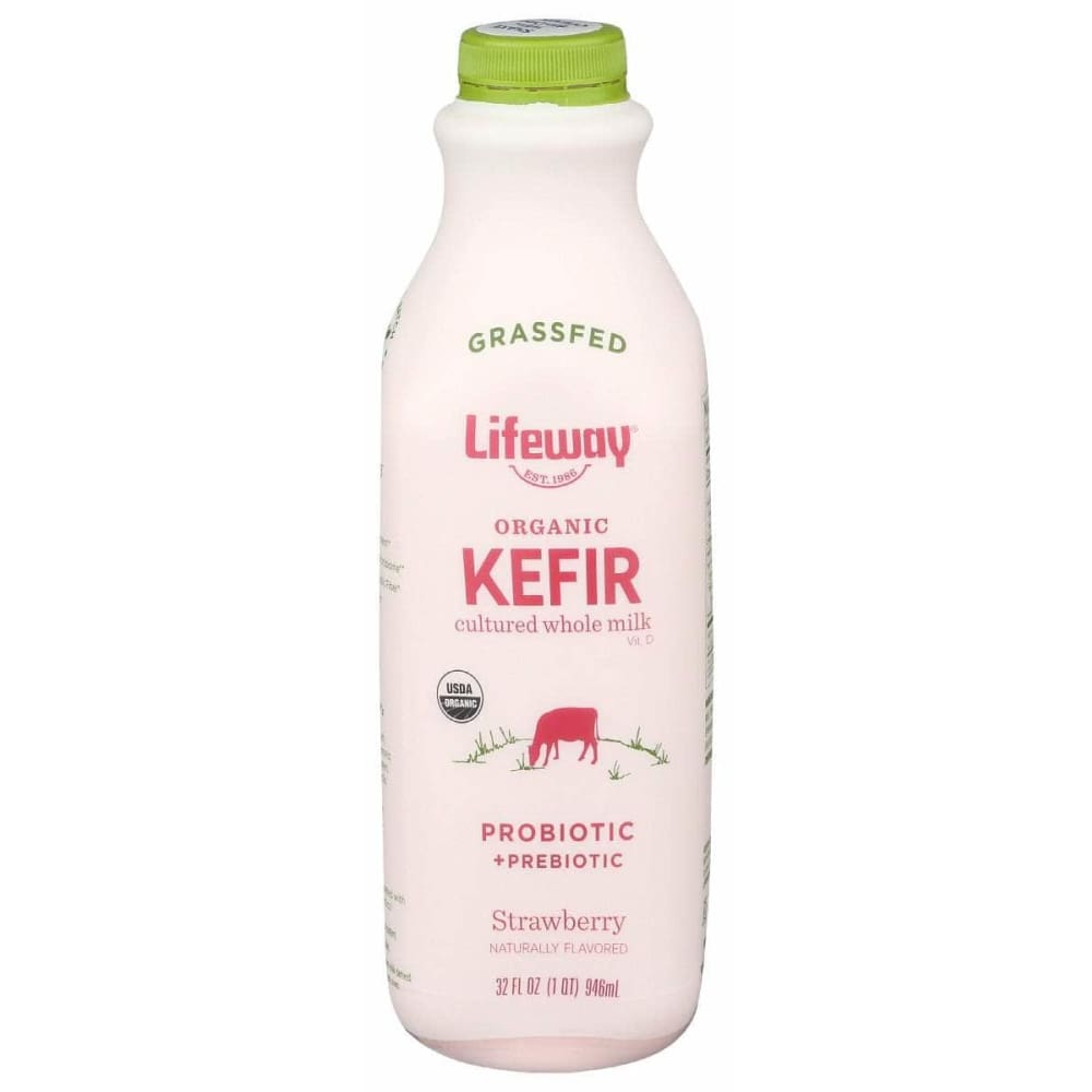 LIFEWAY Grocery > Refrigerated LIFEWAY: Strawberry Organic Kefir Grass Fed, 32 oz