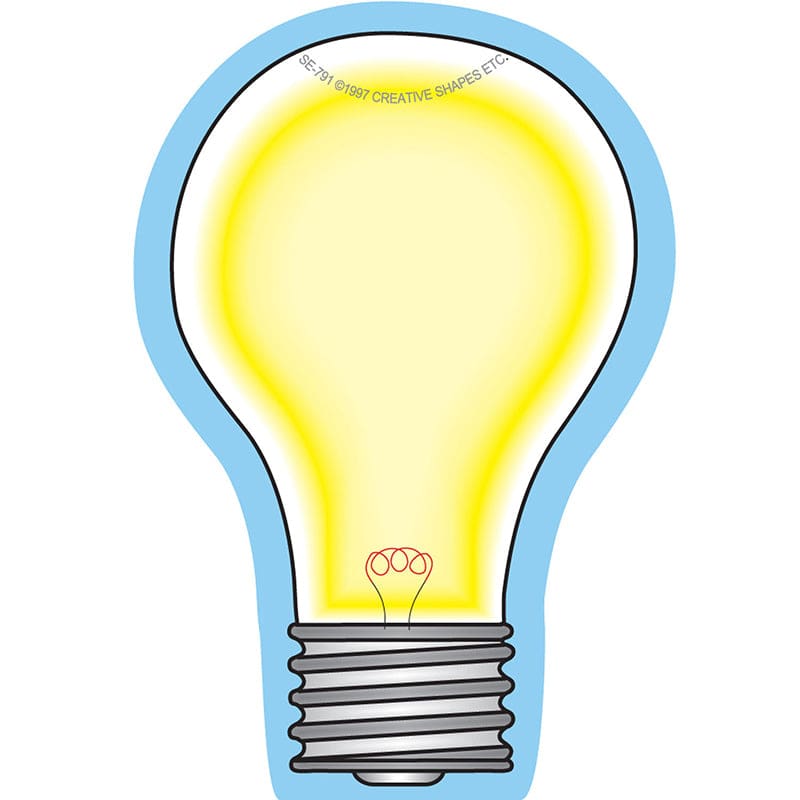 Light Bulb Mini Notepad (Pack of 12) - Note Pads - Creative Shapes Etc. LLC