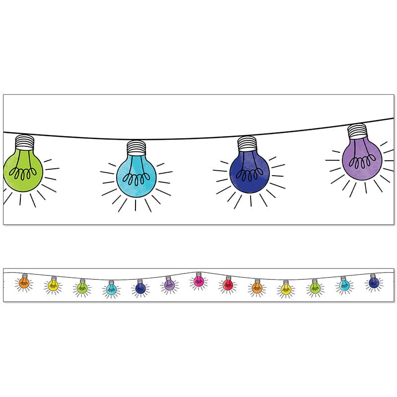 Light Bulb Moments Light Bulbs Straight Borders (Pack of 10) - Border/Trimmer - Carson Dellosa Education