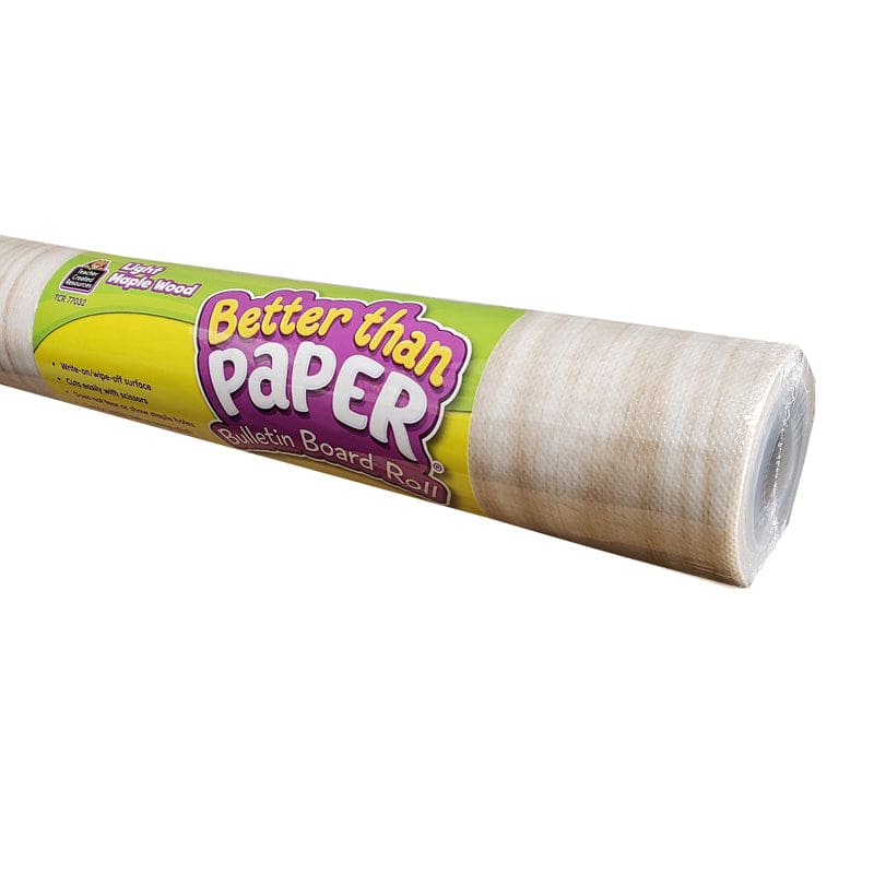 Light Maple Wood Bb Roll 4/Ct Better Than Paper - Bulletin Board & Kraft Rolls - Teacher Created Resources