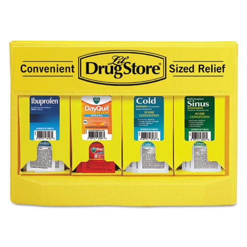 Lil’ Drugstore Single-dose Medicine Dispenser 105-pieces Plastic Case Yellow - Janitorial & Sanitation - Lil’ Drugstore®