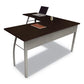 Linea Italia Trento Line L-shaped Desk 59.13 X 59.13 X 29.5 Cherry - Furniture - Linea Italia®