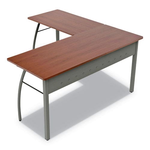 Linea Italia Trento Line L-shaped Desk 59.13 X 59.13 X 29.5 Cherry - Furniture - Linea Italia®