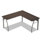 Linea Italia Trento Line L-shaped Desk 59.13 X 59.13 X 29.5 Mocha/gray - Furniture - Linea Italia®