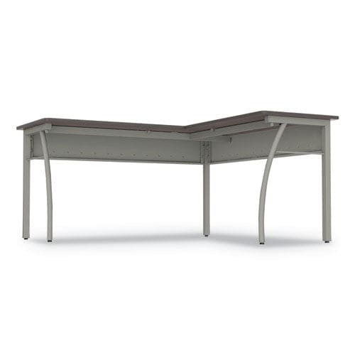 Linea Italia Trento Line L-shaped Desk 59.13 X 59.13 X 29.5 Mocha/gray - Furniture - Linea Italia®