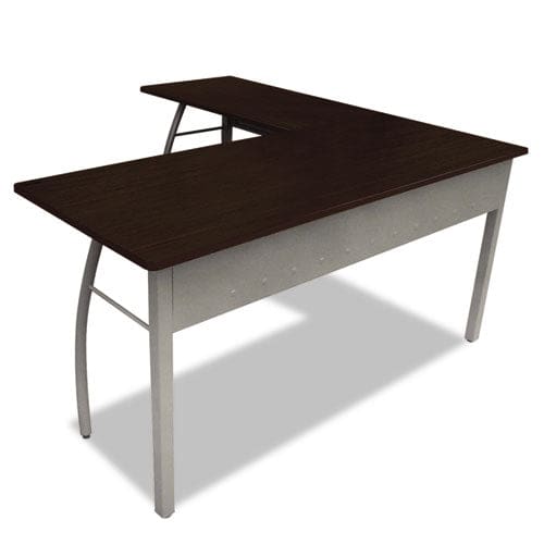 Linea Italia Trento Line L-shaped Desk 59.13 X 59.13 X 29.5 Mocha/gray - Furniture - Linea Italia®