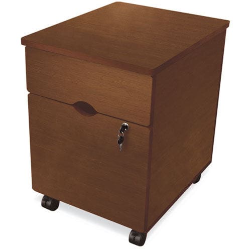 Linea Italia Trento Line Mobile Pedestal File Left Or Right 2-drawers: Box/file Legal/letter Cherry 16.5 X 19.75 X 23.63 - Furniture - Linea