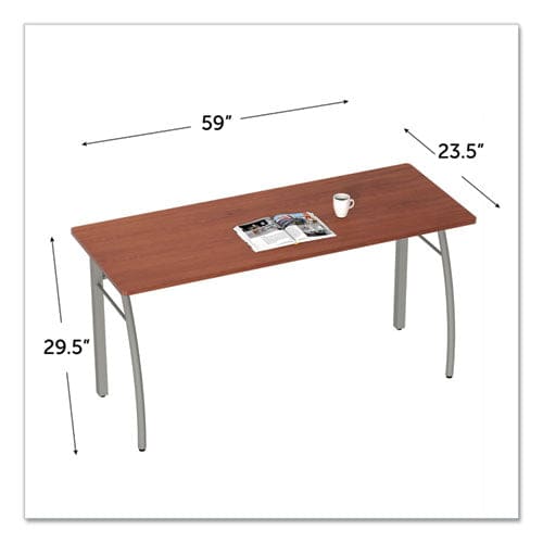 Linea Italia Trento Line Rectangular Desk 59.13 X 23.63 X 29.5 Cherry - Furniture - Linea Italia®