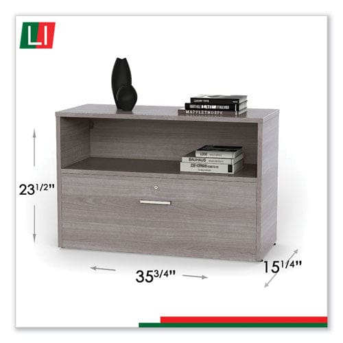 Linea Italia Urban 36 Credenza Bottom Pedestal 35.25w X 15.25d X 23.75h Ash - Furniture - Linea Italia®