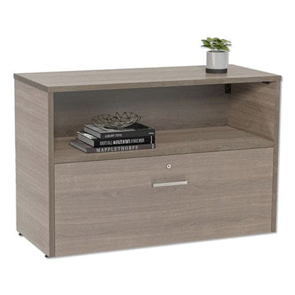 Linea Italia Urban 36 Credenza Bottom Pedestal 35.25w X 15.25d X 23.75h Natural Walnut - Furniture - Linea Italia®