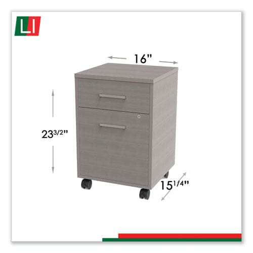 Linea Italia Urban Mobile File Pedestal Left Or Right 2-drawers: Box/file Legal/a4 Ash 16 X 15.25 X 23.75 - Furniture - Linea Italia®