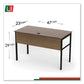 Linea Italia Urban Series Desk Workstation 47.25 X 23.75 X 29.5 Natural Walnut - Furniture - Linea Italia®