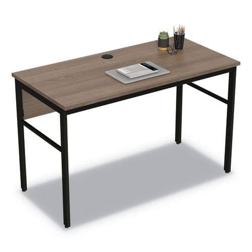 Linea Italia Urban Series Desk Workstation 59 X 23.75 X 29.5 Natural Walnut - Furniture - Linea Italia®