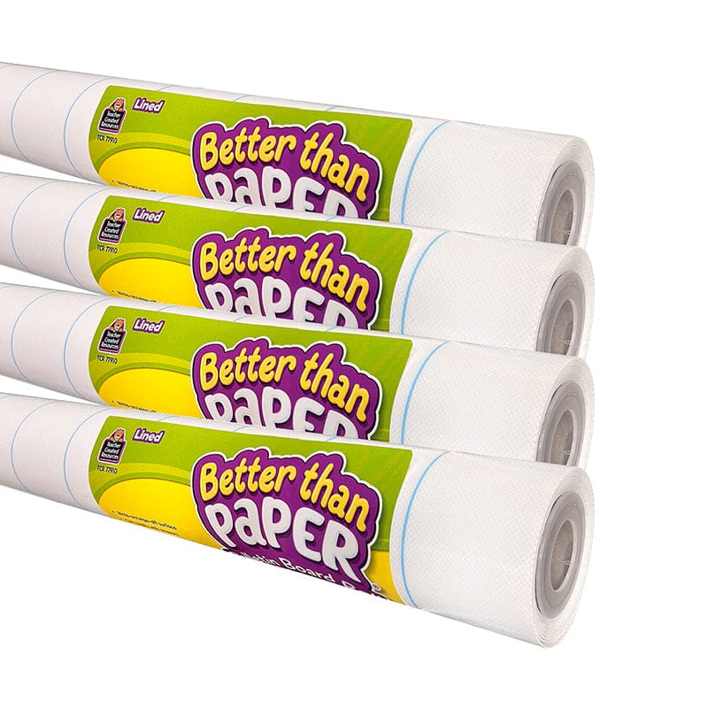 Lined 4/Ct Better Paper Bb Roll Better Than Paper - Bulletin Board & Kraft Rolls - Teacher Created Resources