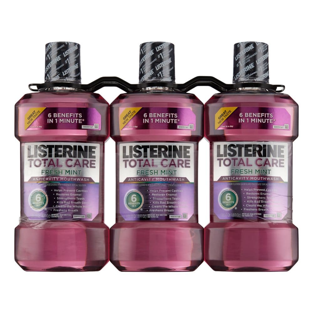 Listerine Total Care Mouthwash Fresh Mint (33.8 fl. oz. 3 pk.) - Oral Care - Listerine Total