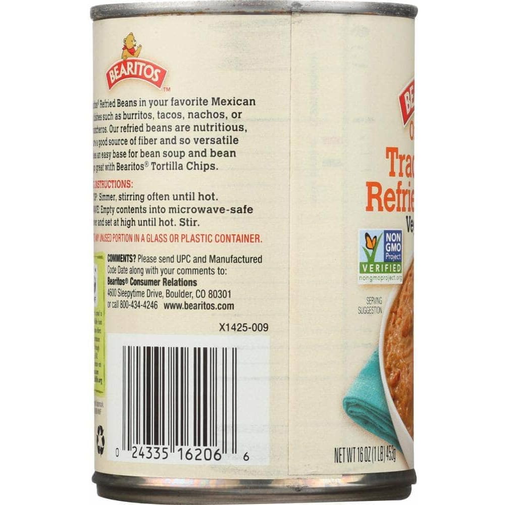 Bearitos Little Bear Bearitos Organic Traditional Refried Beans, 16 Oz