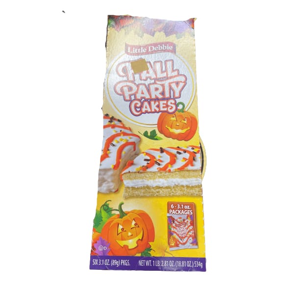 Little Debbie Little Debbie Fall Party Cakes, 6 x 3.1 oz., 18.81 oz.