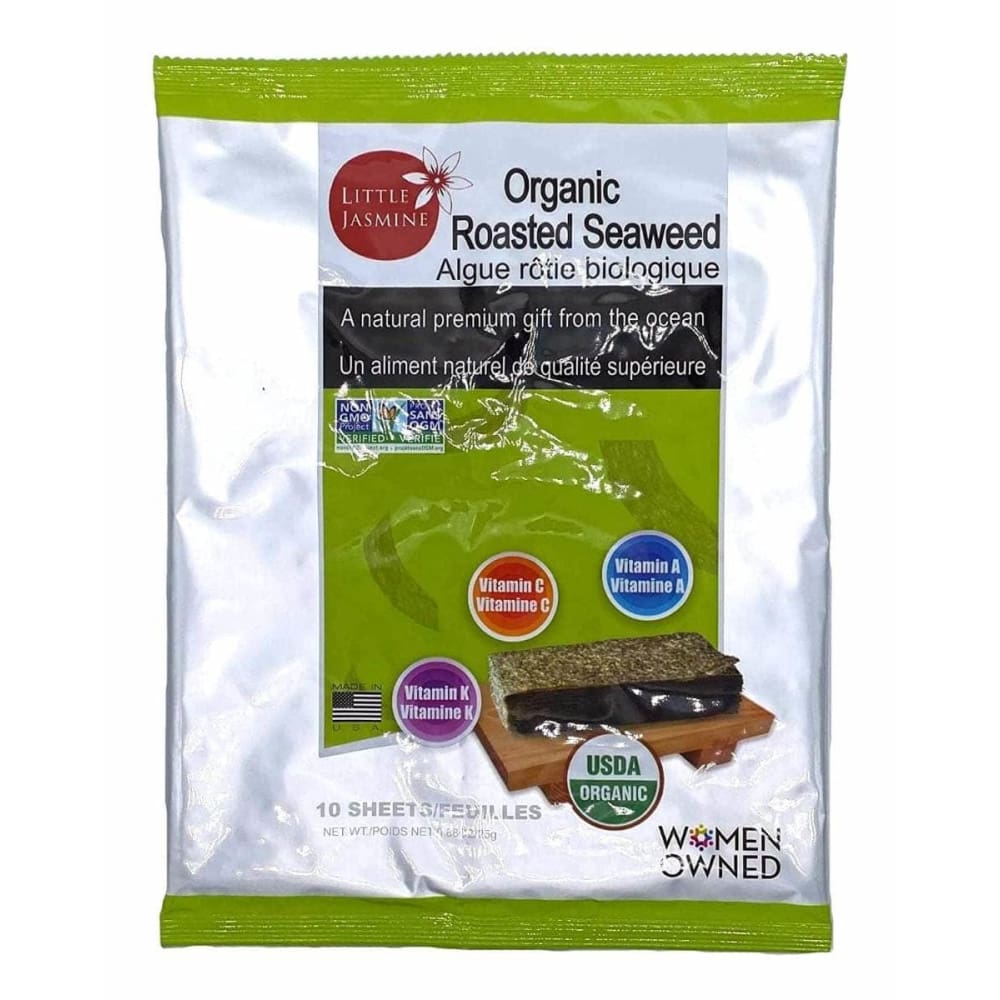 LITTLE JASMINE Grocery > Pantry LITTLE JASMINE: Organic Roasted Seaweed, 10 pc