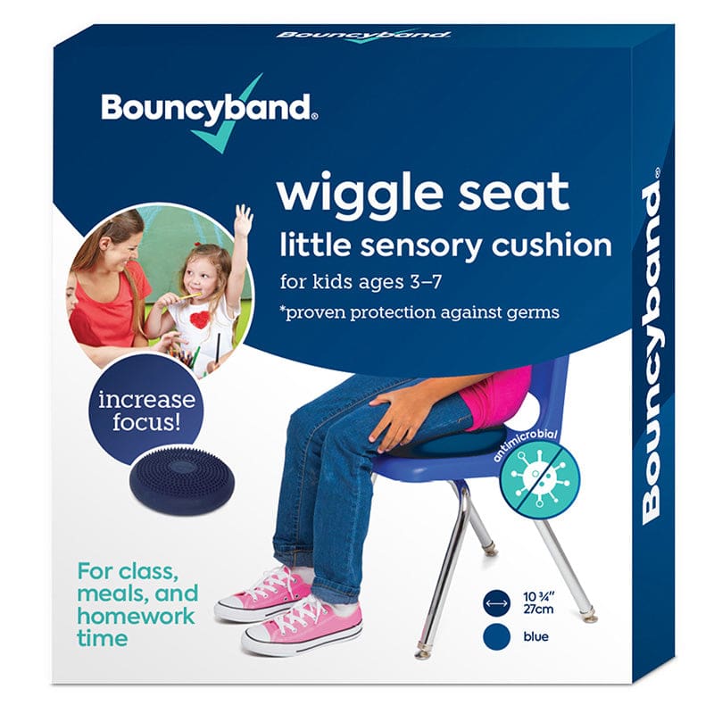 Little Sensory Seat Cushion Blue Antimicrobial (Pack of 2) - Chairs - Bouncy Bands