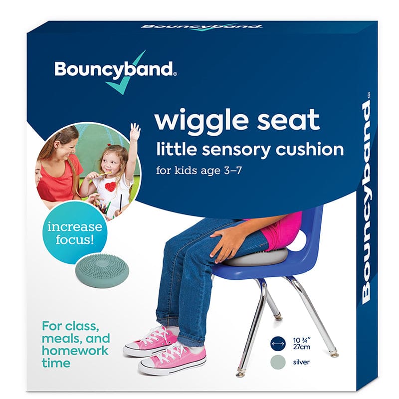 Little Wiggle Seat Cushion Silver Bouncyband Sensory (Pack of 2) - Floor Cushions - Bouncy Bands