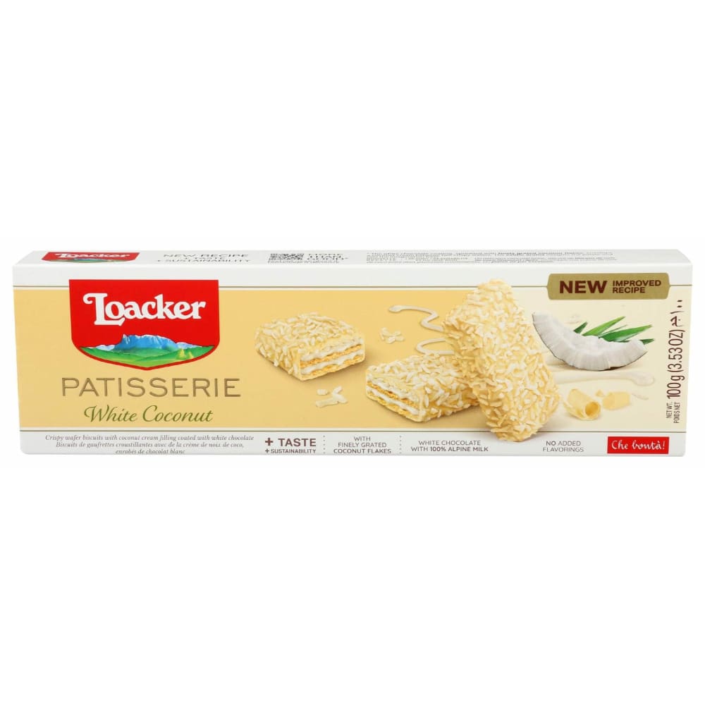 LOACKER LOACKER Patisserie White Coconut, 3.53 oz